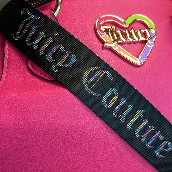 Juicy Couture Los Angeles NWT Pink Signature Juicy Satchel Crossbody Bag (P060) - Picture 8 of 9